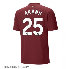 Manchester City Manuel Akanji #25 Terza Maglia 2024-25 Manica Corta